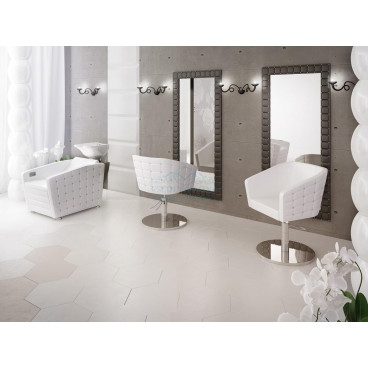 Мужское зеркало барбер "Гламрок" с полкой