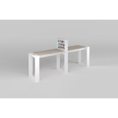 Двухместный маникюрный стол "Matrix" с подставкой для лаков