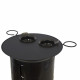 Парикмахерская тележка "GiroCo Doble black" ящики прозрачные